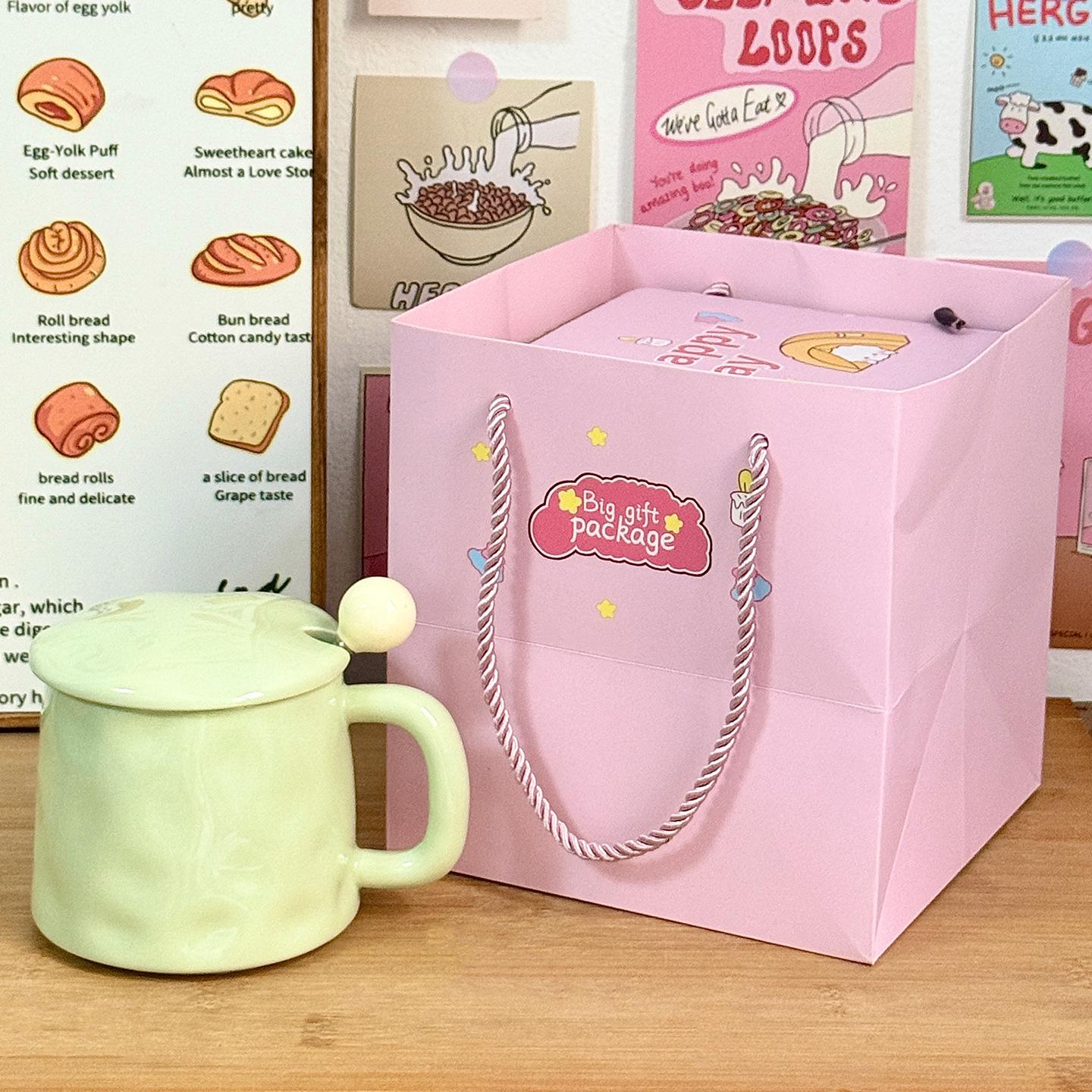 Taza de cerámica de color esmaltado regalo de cumpleaños nicho de diseño taza de alto valor facial para niñas taza de agua casera pareja