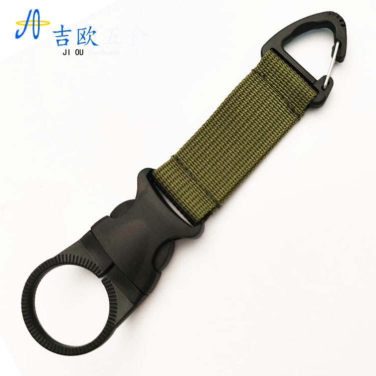Outdoor water bottle clip travel climbing hook strap mineral water bottle clip bottle waist belt backpack quick clip