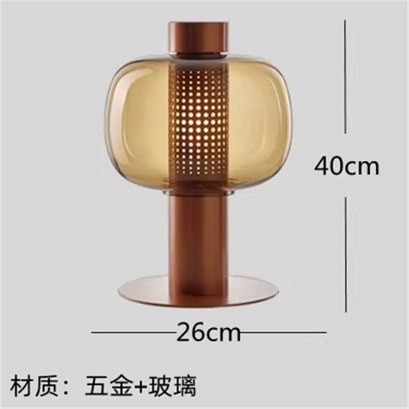 クリエイティブデザイン北欧シンプルで豪華な電気スタンド寝室ベッドヘッドランプ感リビング装飾ガラス|undefined