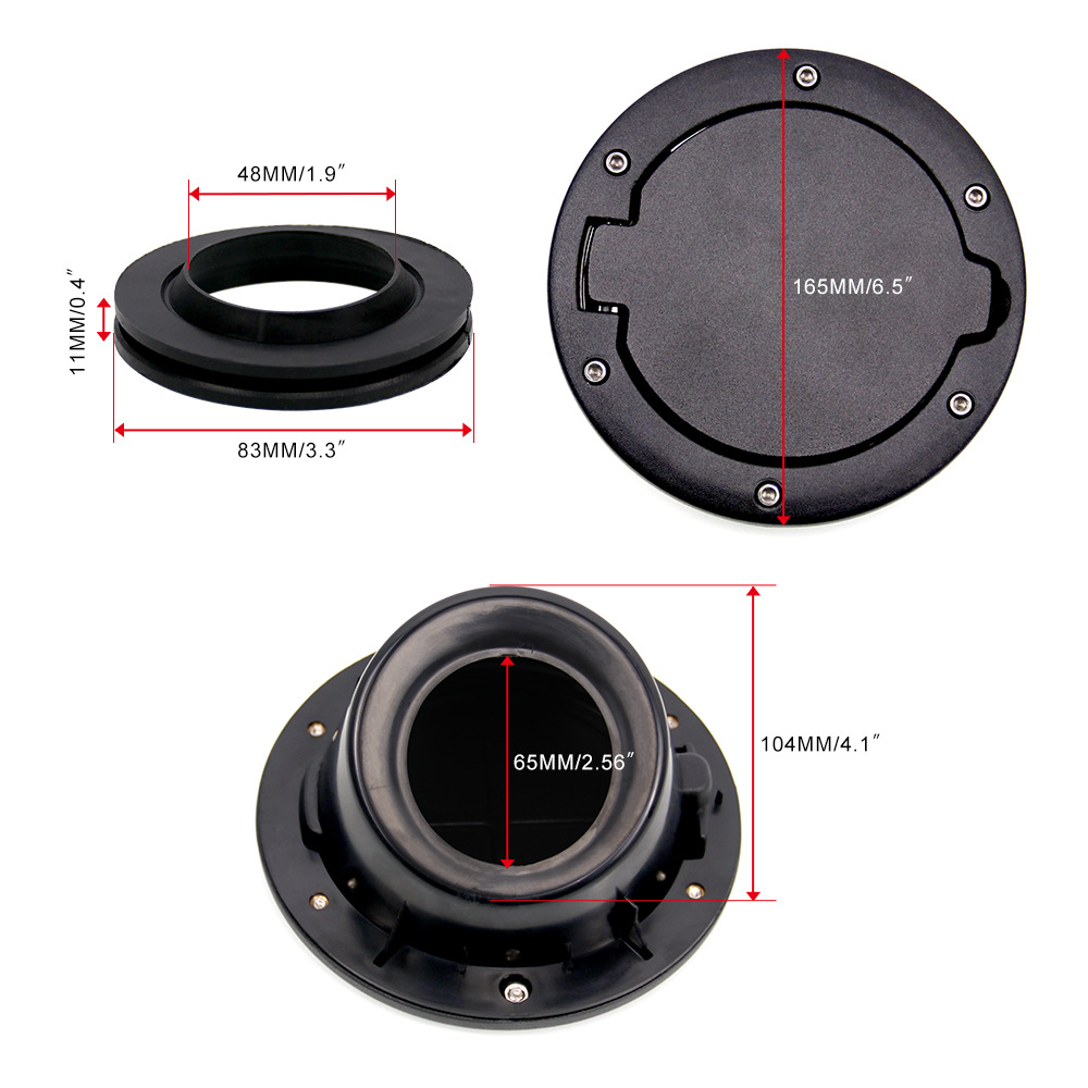 Cross-border exclusive auto modification parts suitable for Jeep Wrangler exterior decorative aluminum fuel tank cover