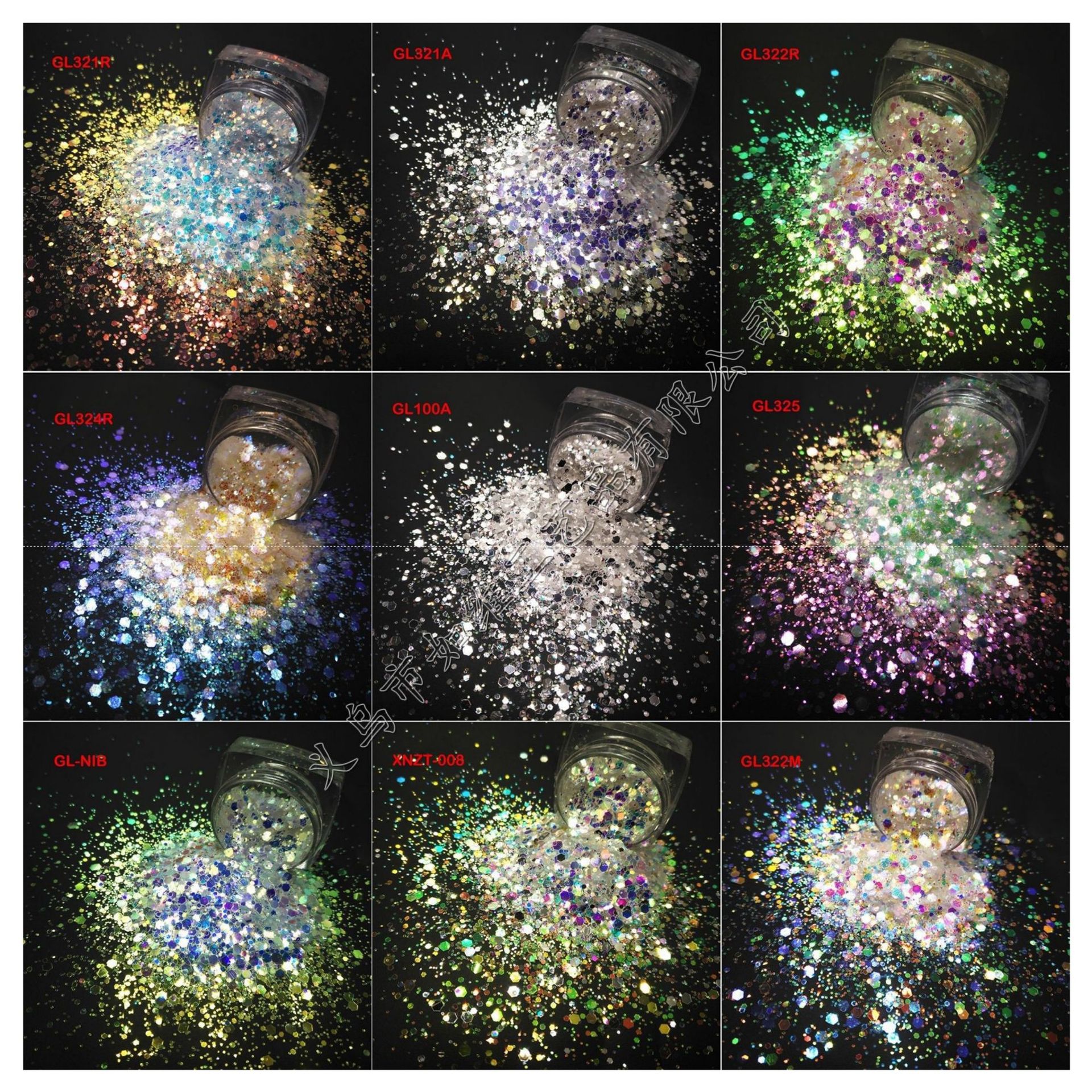 超亮白色原膜PET金葱粉梦幻彩混六角形亮片化妆美甲滴胶礼品公斤