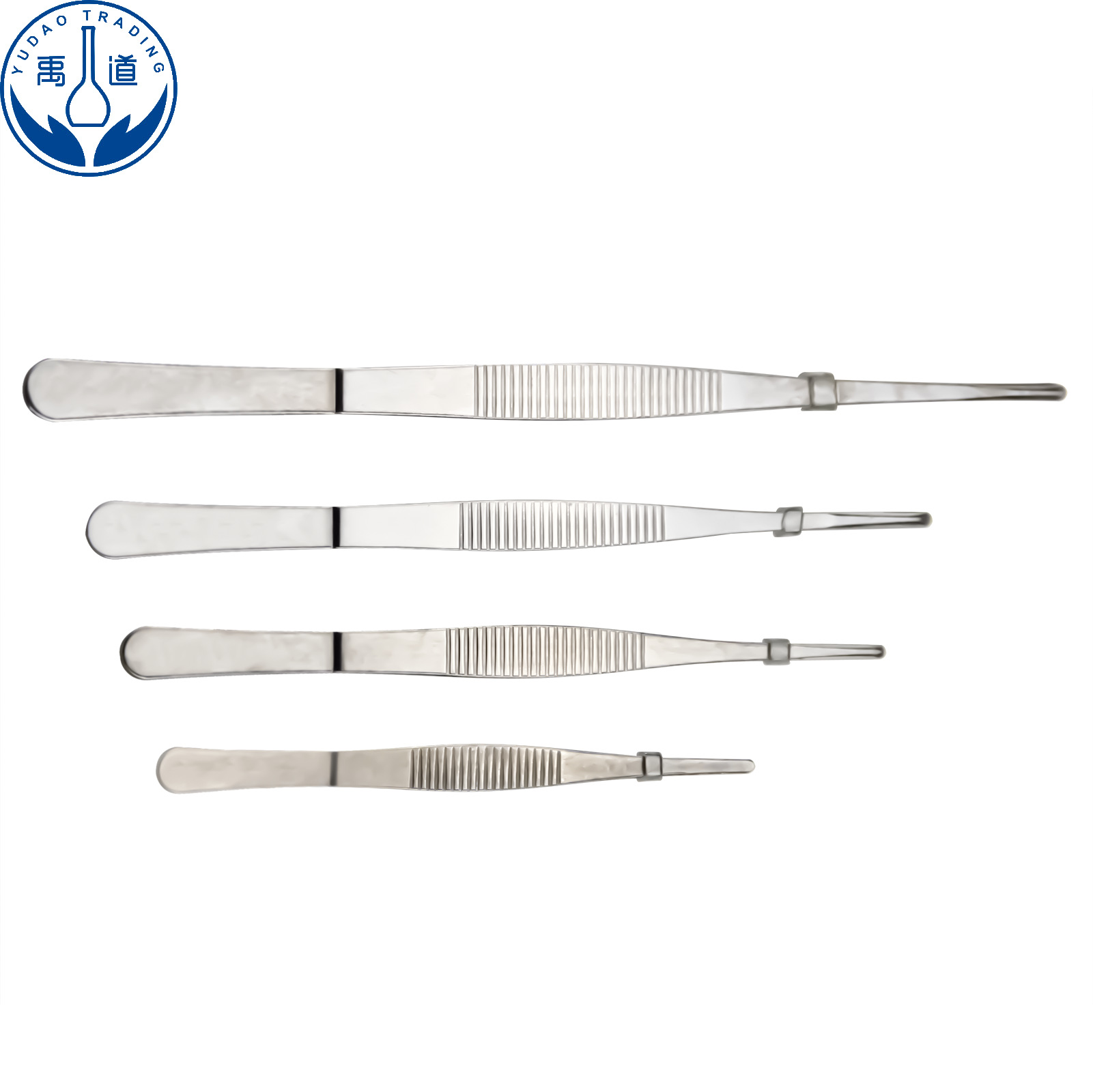 不锈钢辅料镊 125 140 160 180 200 250 300mm 圆头带齿镊子