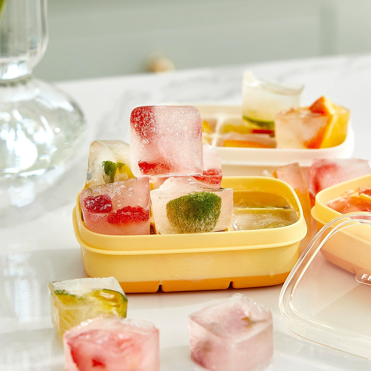 Molde para Cubos de Hielo Mini de 6 Cavidades de Plástico Fácil de Desmoldar para Cocina Doméstica