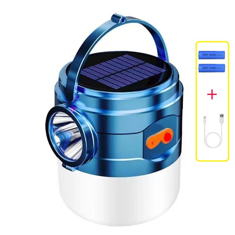 Pequeña venta al por mayor] Bombilla LED de carga solar de doble propósito camping luz puesto luz mercado nocturno puesto de luz bombilla