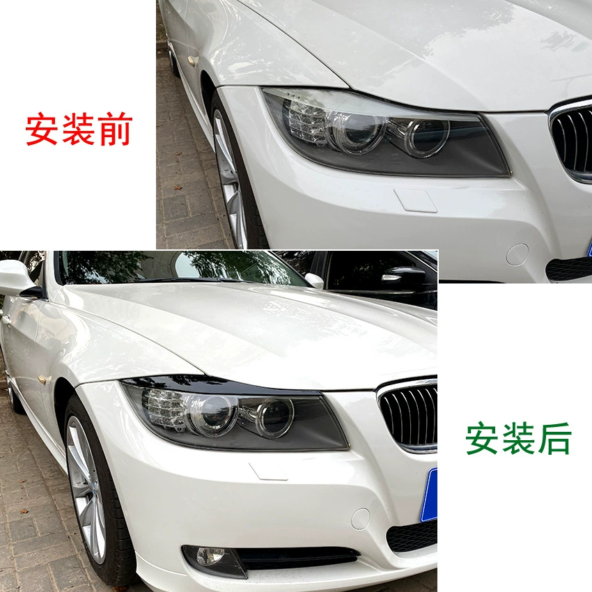 Подходит для BMW 3 серии E90 E91 320i 330i 2005-2012 — декоративные накладки на фары, наклейки-«брови» для фар
