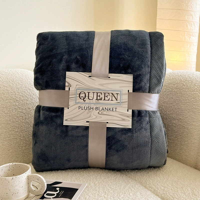 Duvet, coral flannel sofa for sleep, increased thickness