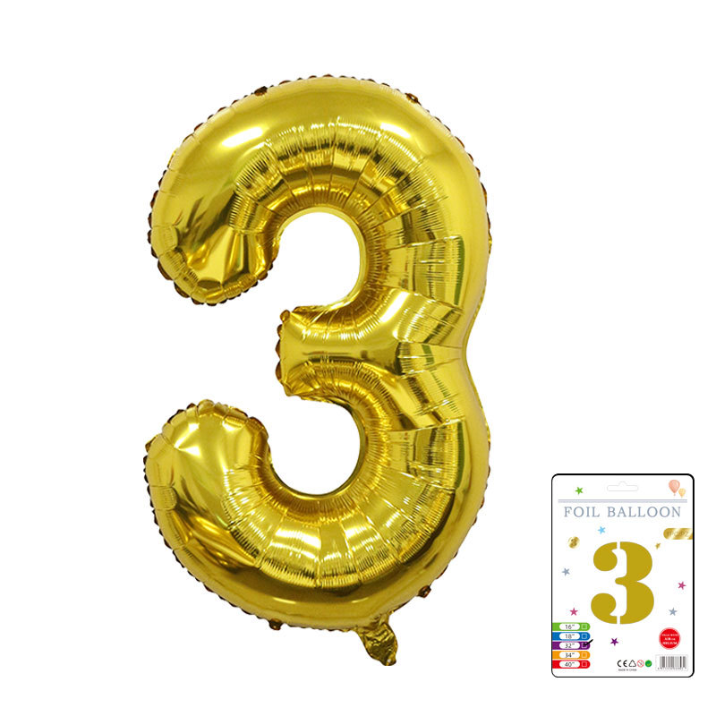 Globo digital de 32 pulgadas, embalaje de tarjeta de papel independiente, versión estadounidense, película de aluminio delgada, embalaje fino, papel de aluminio, globo de cumpleaños