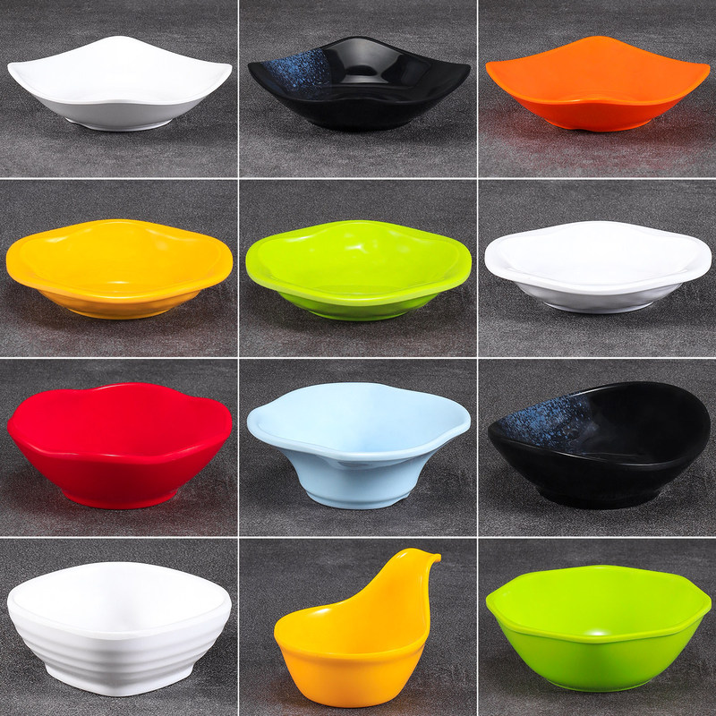 Melamine Flavored Sauce Dish, Commercial Colored Plastic Small Dish with Handle, Dipping Dish, Side Dish, Sauce Dish, Soy Sauce and Vinegar Dish Melamine Flavored Sauce Dish, Commercial Colored Plastic Small Dish with Handle, Dipping Dish, Side Dish, Sauce Dish, Soy Sauce and Vinegar Dish