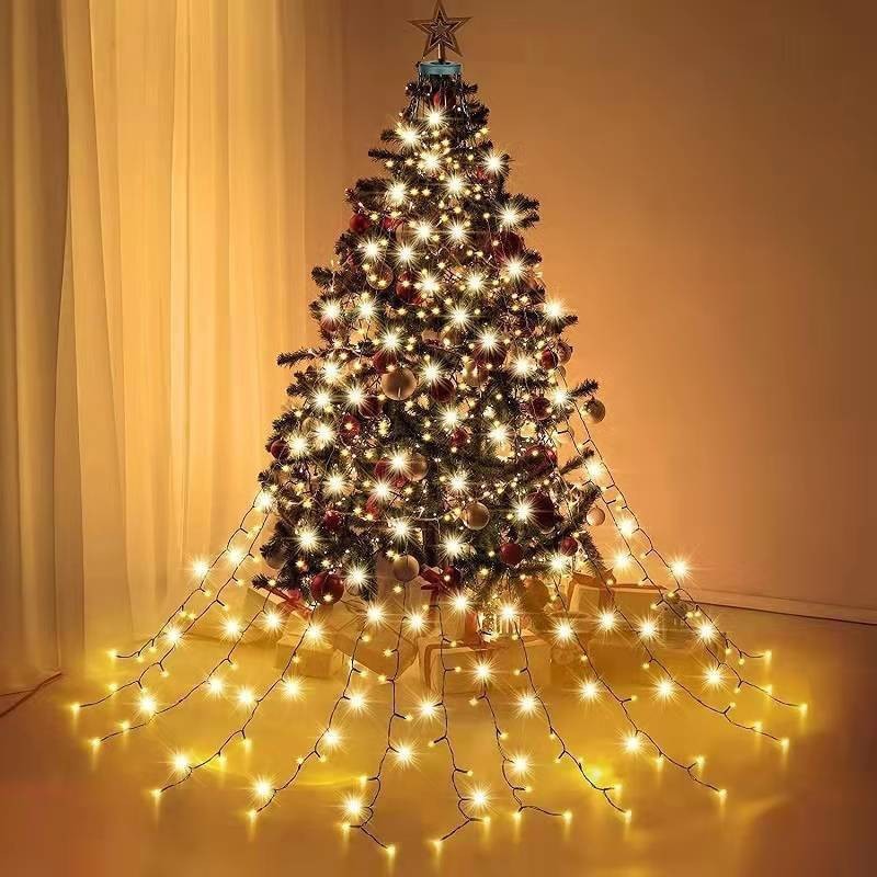 LED リングツリートップライトクリスマスツリーライト低電圧五芒星滝ハンギングツリー流水クリスマス LED ストリングライトストリップ|undefined