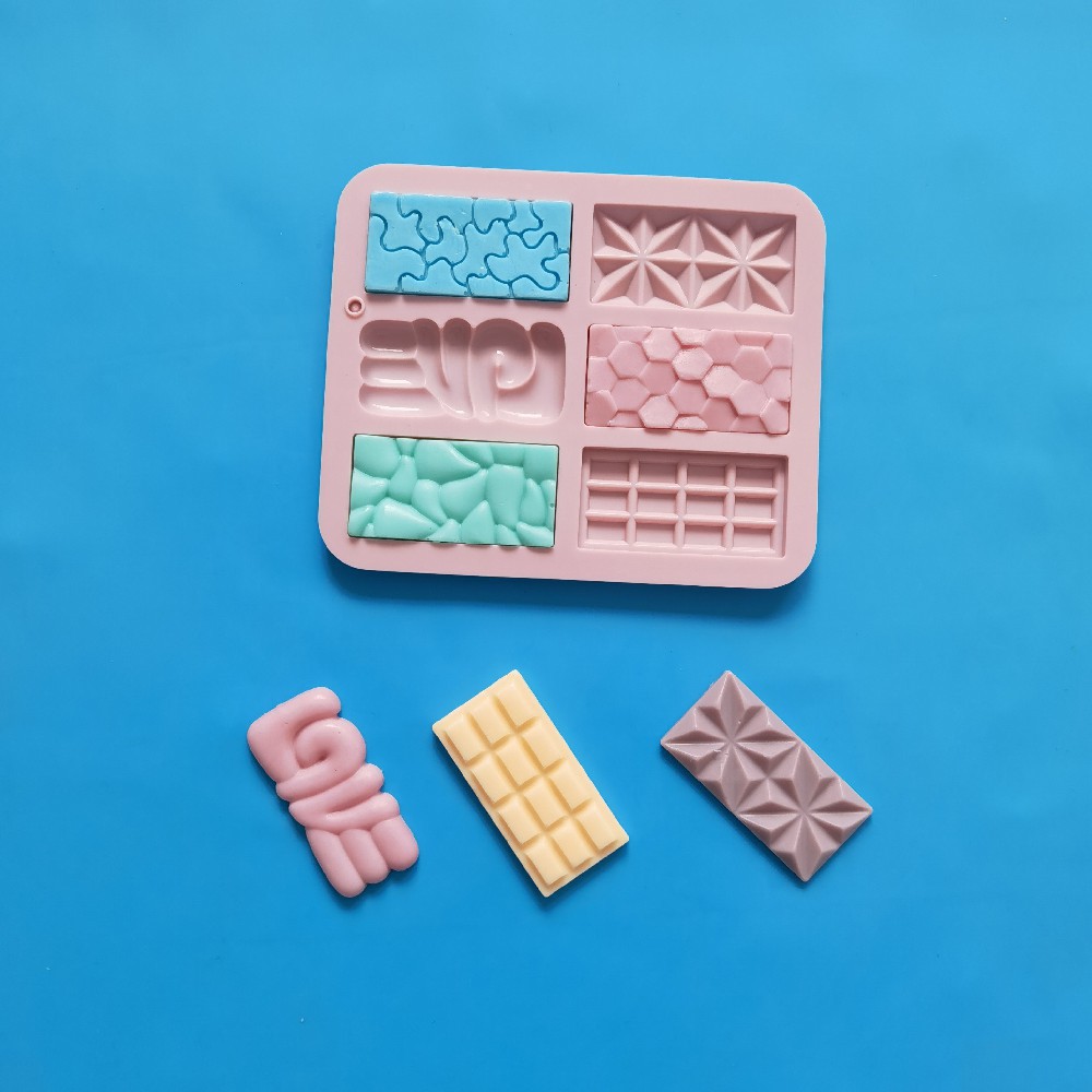 Chocolate de cristal hexagonal 6 pequeñas 282 moldes de silicona pudín molde de postre pastel decoración utensilios de horneado