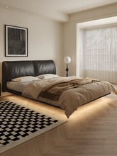 大象耳朵悬浮床意式极简主卧床现代简约小户型黑色高端大气软包床