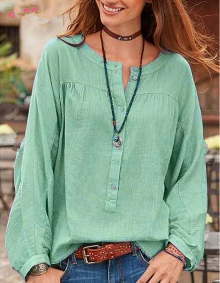 Women's Blouse Long Sleeve Blouses Patchwork Casual Solid Color display picture 4