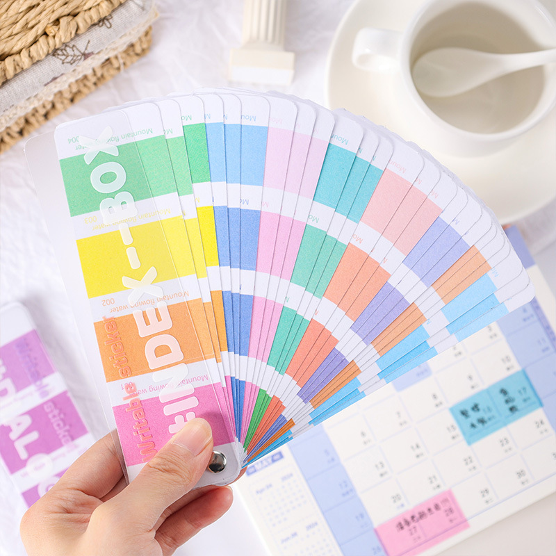 Etiquetas engomadas del índice de la tarjeta del color clasificación linda de la etiqueta del color nota adhesiva ins estilo fresco diario pegatinas de material decorativo