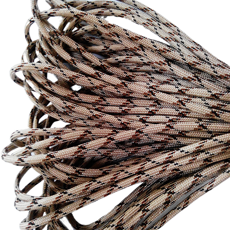 现货7芯迷彩伞绳3.5MM黑色伞绳户外露营帐篷固定绳手链编织伞绳