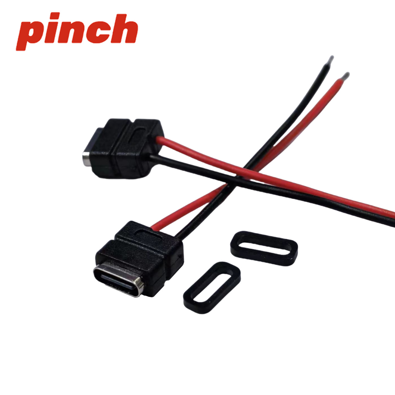 Waterproof typec charging port female socket with cable interface 2p mobile phone charging socket diy female socket tail plug accessories female head