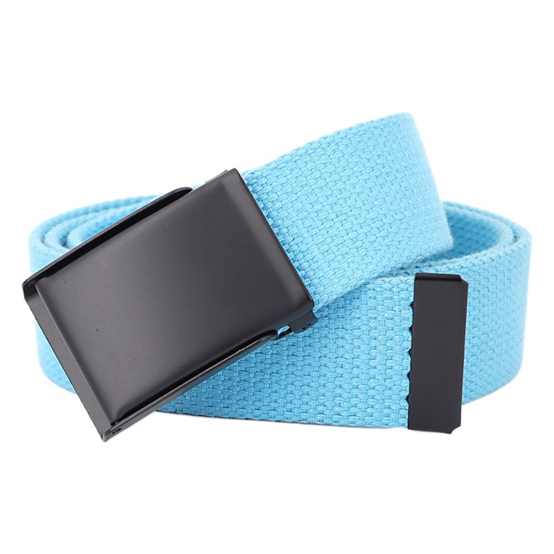 Flip hombres y mujeres cinturón de lona de moda deportes al aire libre ocio tela jeans cinturón versátil jóvenes estudiantes