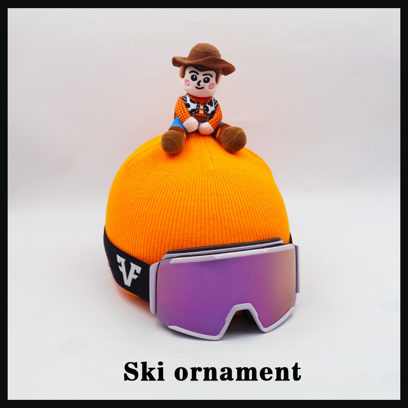 Helmet Cover Doll Woody Sitting Winter Skiing Helmet Cover