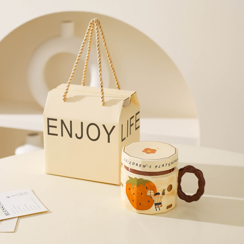 Vintage Girl Taza de cerámica regalo de mano pareja taza de agua taza de oficina de chicas taza de café