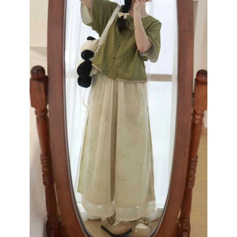 Hanfu новый китайский стиль тонкая летняя песня брюки