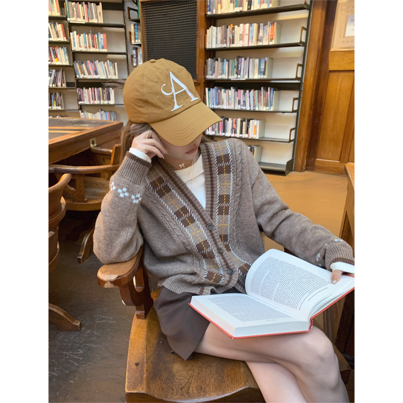 DEEMO 3rd Anniversary [Countdown to Autumn] Homemade Series Contrast Joker Sweater Cardigan Women's Autumn Knitting