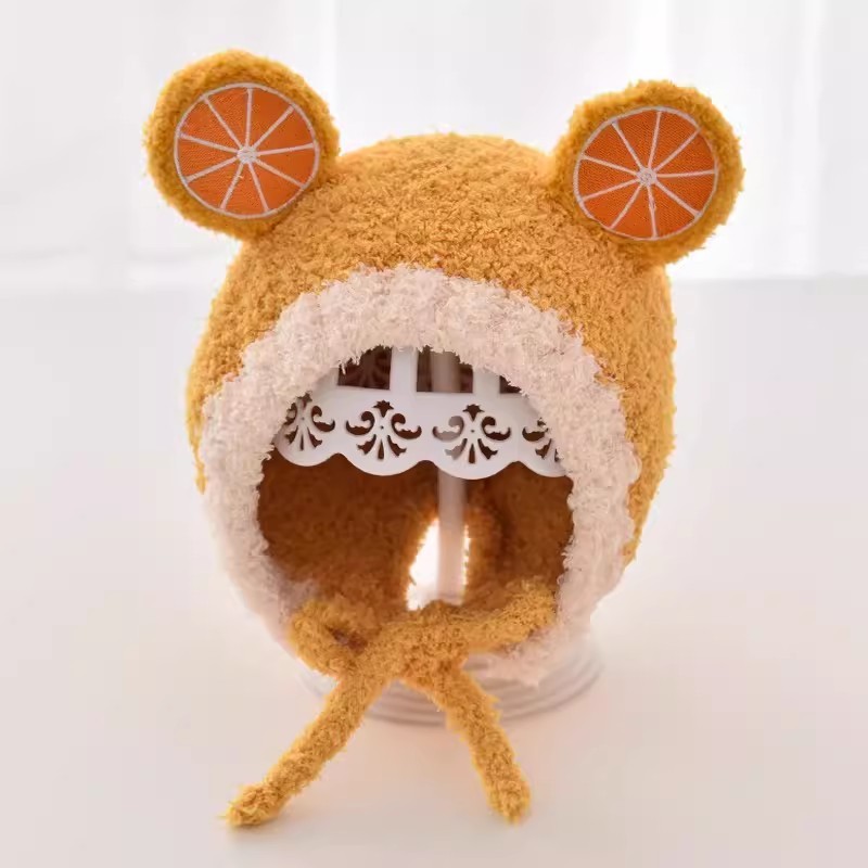 赤ちゃんの帽子秋冬の超萌え赤ちゃんの保温毛の帽子男の子の女の子のニット防風幼児の帽子の潮|undefined