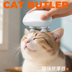 猫のマッサージの頭の神器の猫の頭のマッサージ器のペットの専用の電動は自らくすぐりますあごをかきます。
