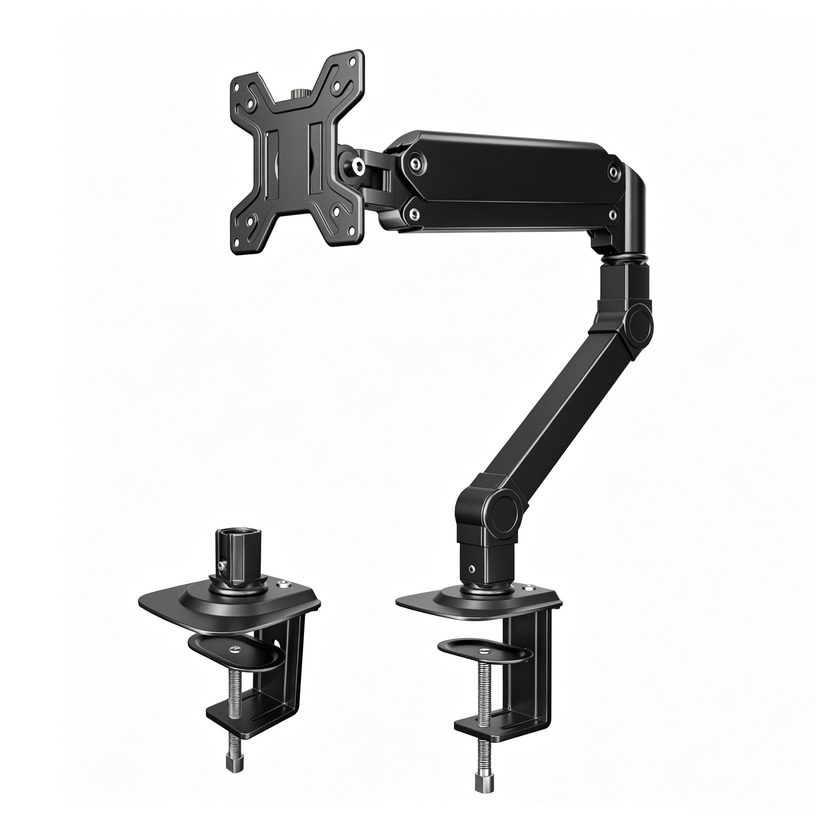 Soporte de visualización de stock de Keqiang brazo mecánico rotativo de resorte de aire pantalla de computadora brazo de elevación de soporte de escritorio