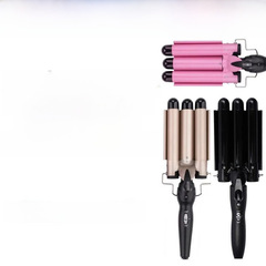 Cross-border 22 25mm curling iron three-bar curling wand water wave beauty hair curler egg hair curling iron flat iron perm iron