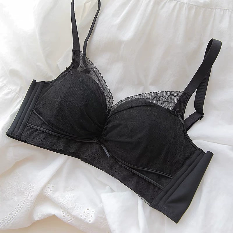Underwear, push up bra, lace wireless bra, set