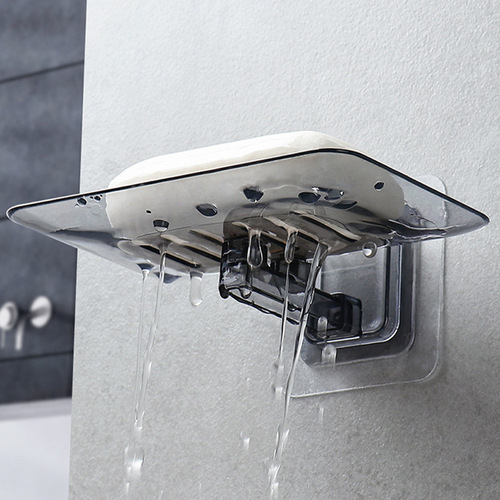 Bathroom wall-mounted crystal soap dish soap rack drain soap dish bathroom punch-free wall-mounted soap dish wholesale