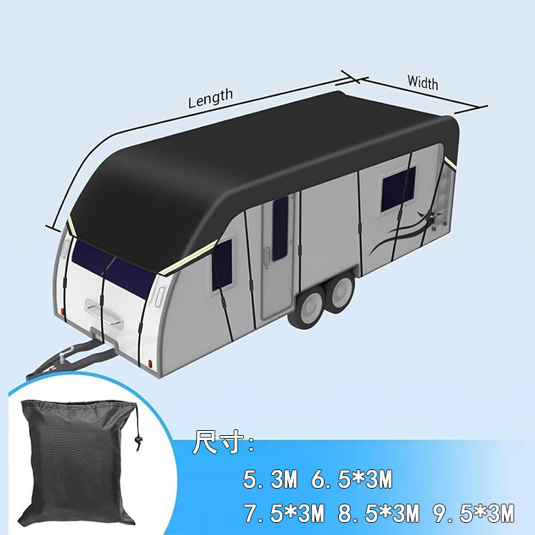 420D Oxford tela RV cubierta de techo impermeable RV ropa de protección solar camping remolque de la mitad de cubierta