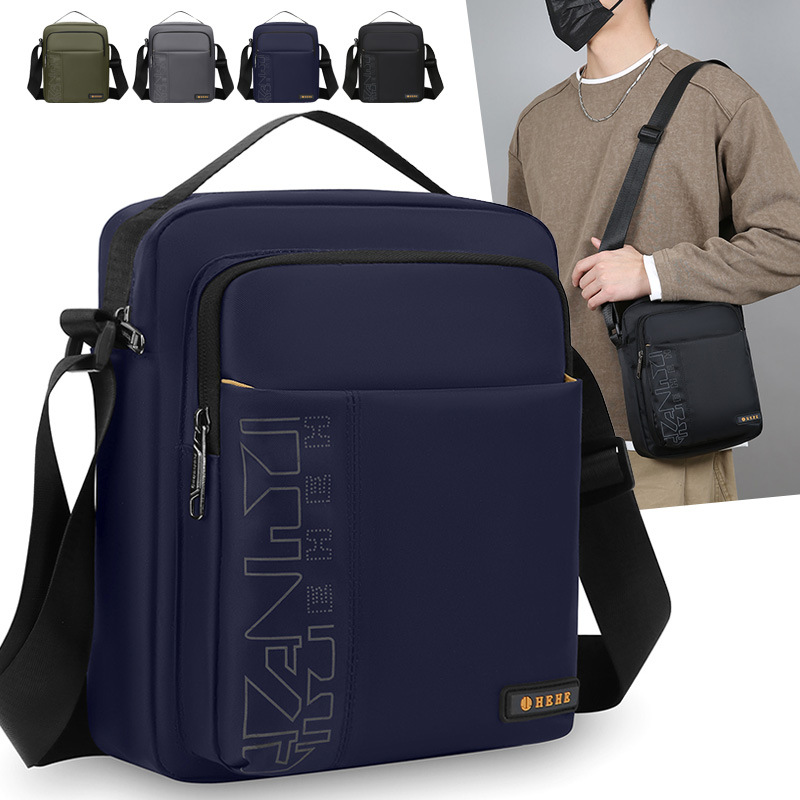 Cross-Border Men's Crossbody Backpack, Oxford Cloth Handbag, Business Men's Bag, Casual Shoulder Bag for Outings, Foreign Trade Wholesale Men's Bag