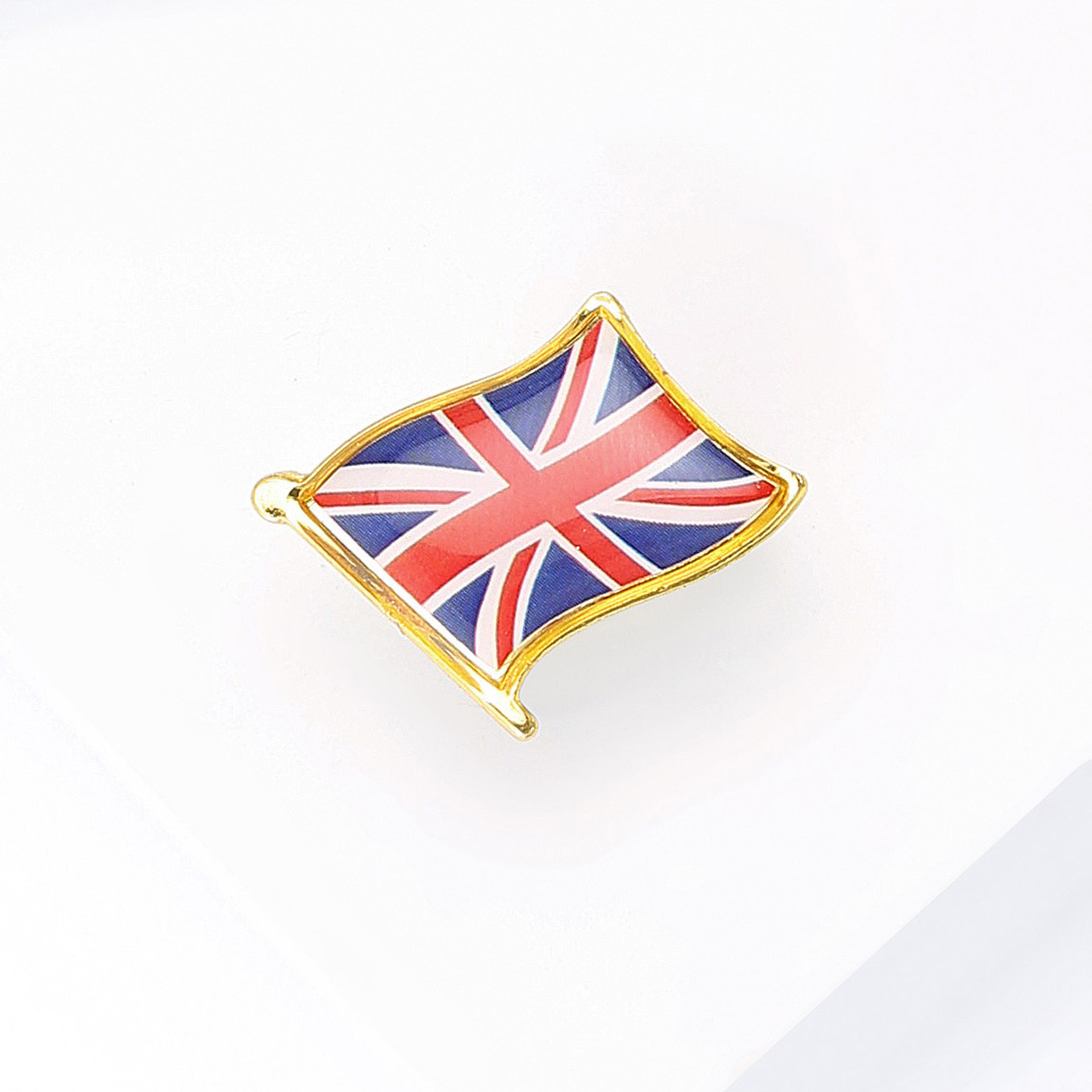 Cross-Border Exquisite British Small Flag Oil Drop Brooch Lapel Pin Cufflinks Wholesale Enamel Versatile Men's and Women's Clothing Corsage