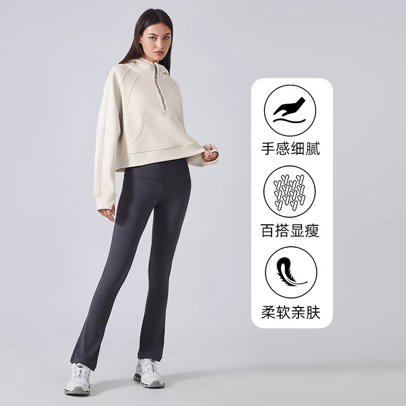 2025 otoño y invierno de vello a prueba de viento con capuchón suéter deportivo casual de mujer chaqueta corta con media cremallera chaqueta de yoga