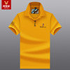 Summer cotton T-shirt, clothing, polo, with embroidery, with short sleeve