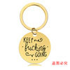 Golden Christmas metal keychain engraved, European style, Birthday gift