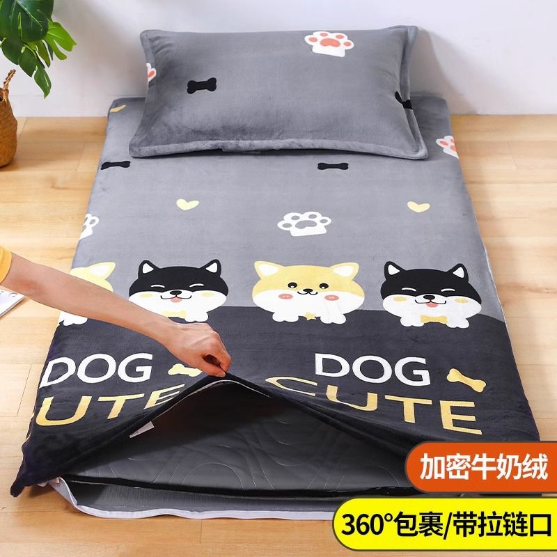 Leche de veludo dormitorio estudiante colchón de coral 90x190 colchón de invierno