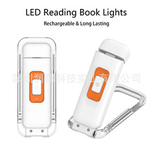 跨境书夹灯USB迷你白色阅读灯折叠式LED三色5档学习护眼灯小夜灯