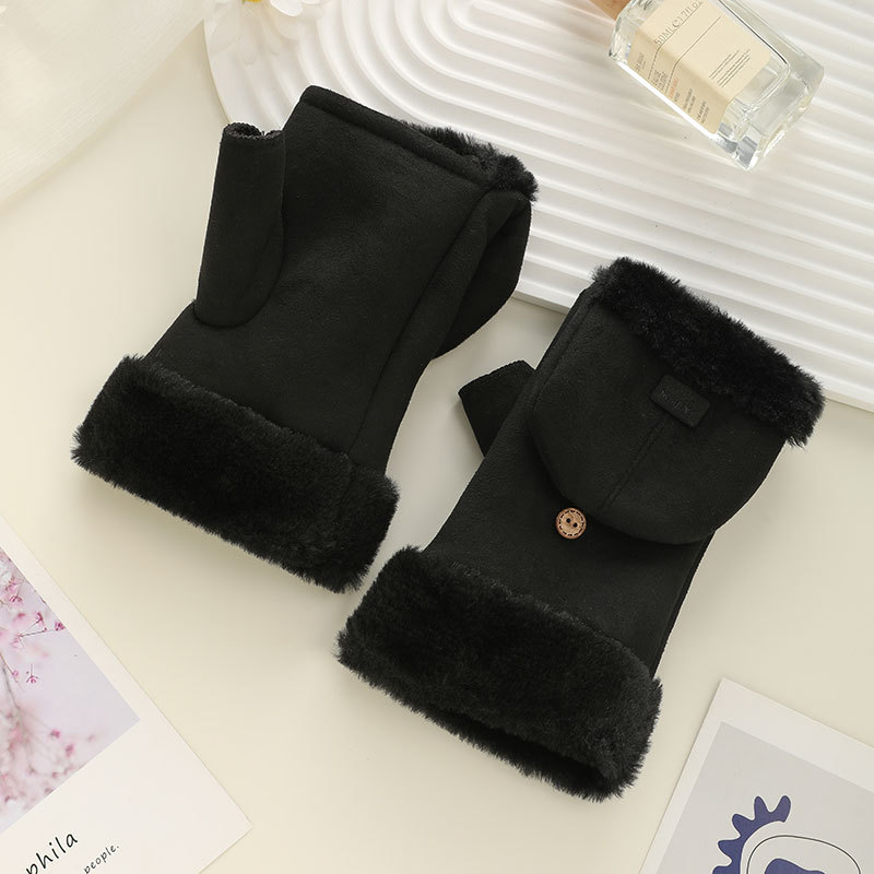 플립 버클 모피 블랙