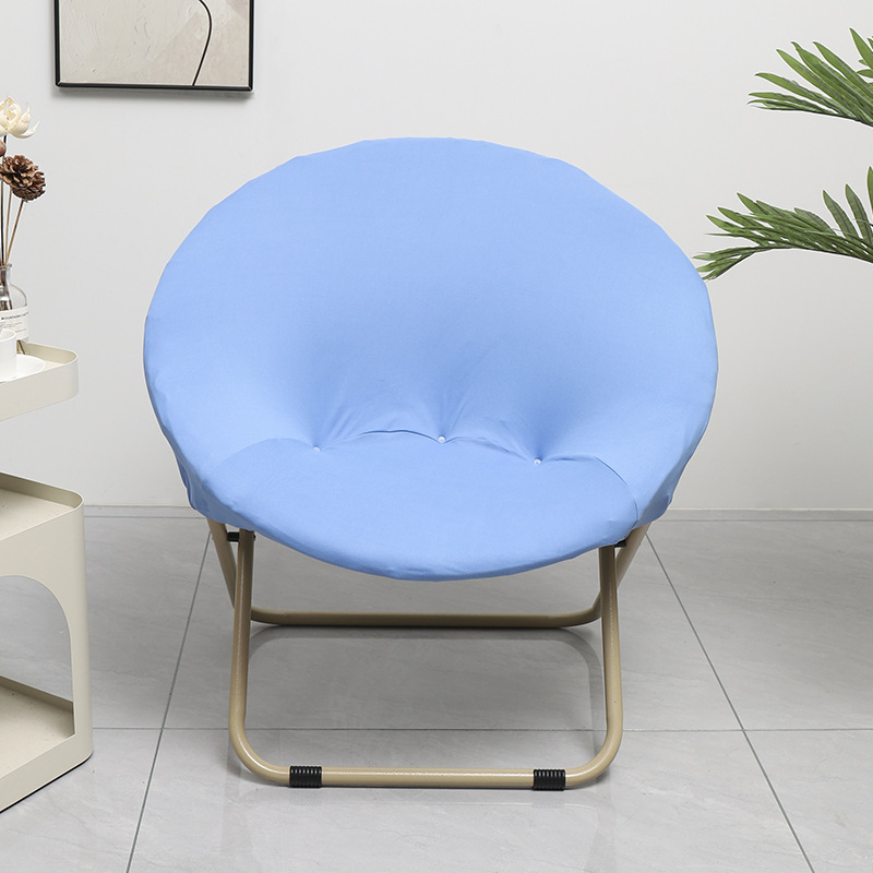 Solid color high elastic milk silk lazy chair cover moon chair cover dormitory chair cover office lunch break chair cover