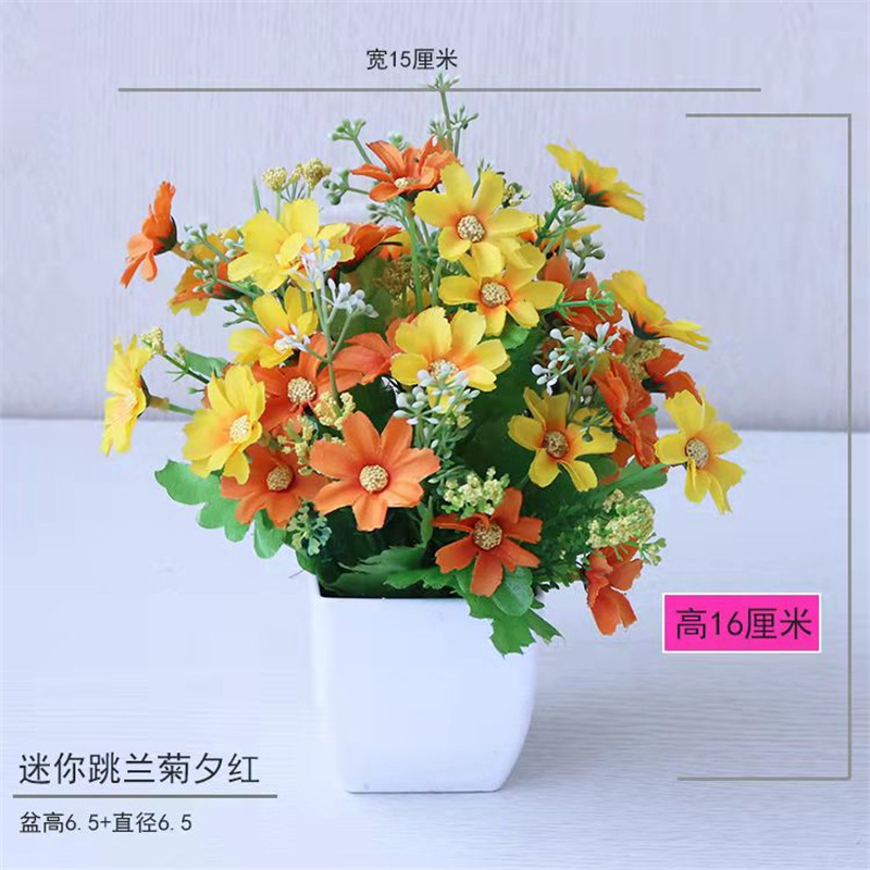 Pequeña imitación de flores falsas decoraciones de sala de estar decoración de mesa de té flores de plástico mano flores falsas plantas decoraciones