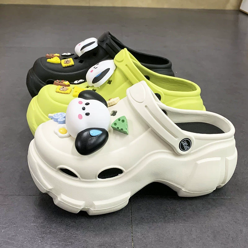 Обувь с отверстиями для какашек для собак, женская летняя верхняя одежда 2023, новые сандалии с толстым низом и закрытым носком оптом