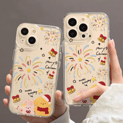 彩色煙花蘋果15promax手機殼iPhone14透明13/12全包11防摔xs/xr軟