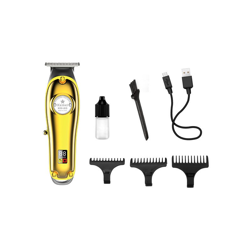 Kemei cuerpo de metal KM-I8S cortadora de cabello LCD pantalla LCD cortadora de cabello eléctrica cortadora de cabello