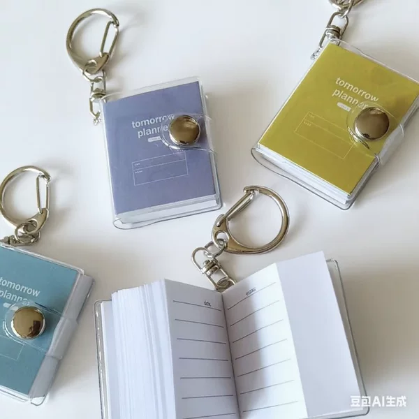 Mini Keychain Notepad, Kidsren's Growth, Idioms, Word Memo Pad, Flap Pocket Pants Mini Notebook
