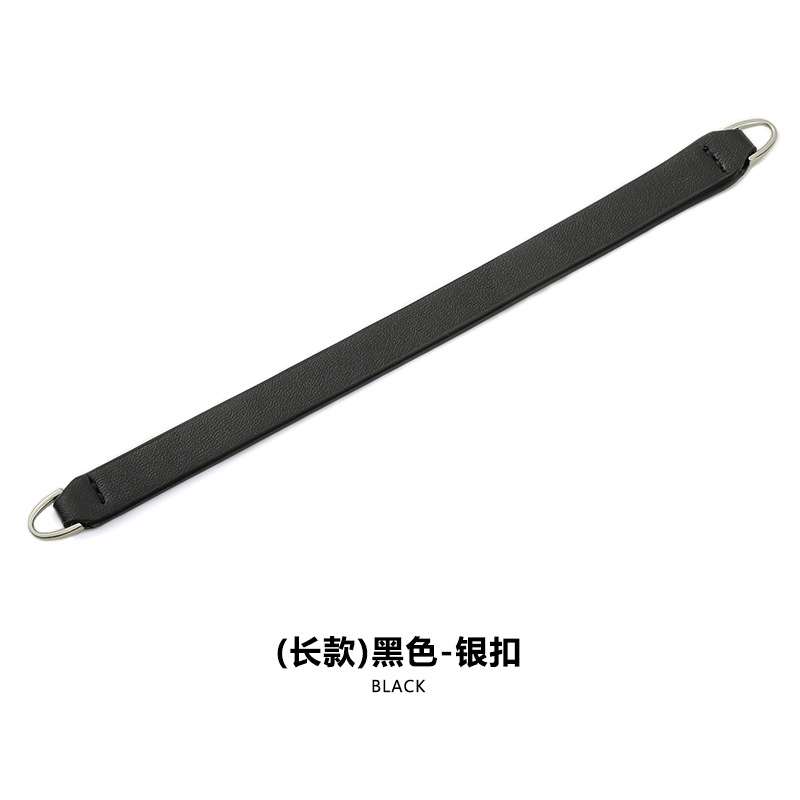 D-20 블랙 소형 가죽 1.1cm x 18.5cm 블랙 실버 버클