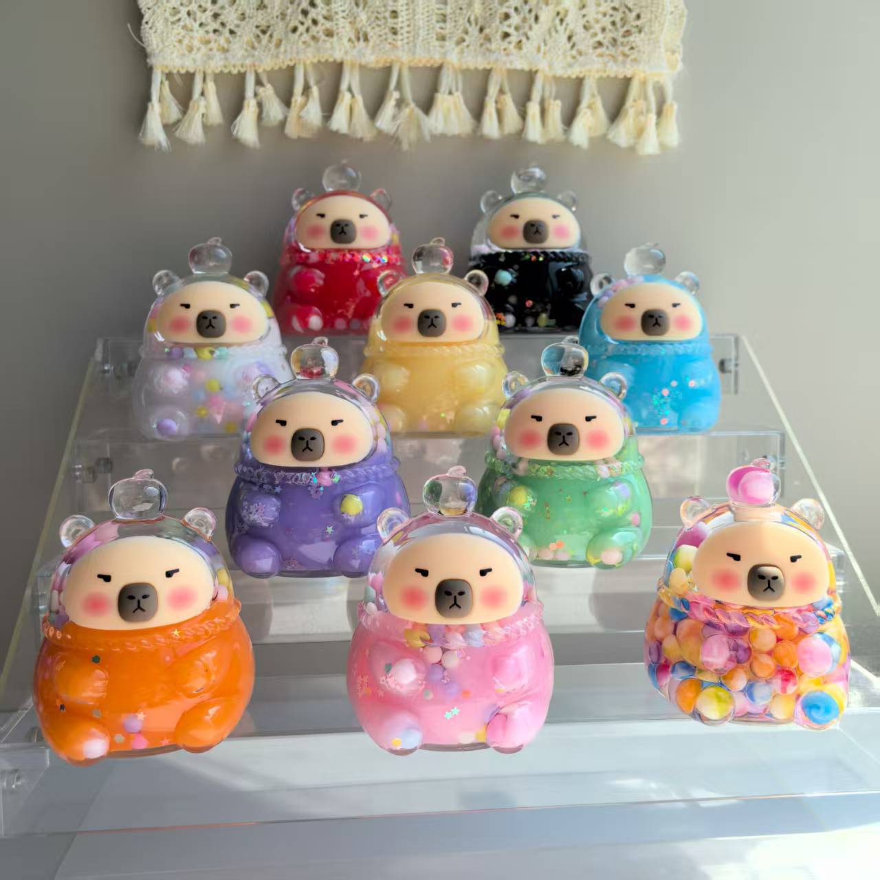 Kapibala's New Trendy Oil-Infused Quicksand Cute Pet Cute Cartoon Desktop Ornaments Boutique Doll Decorations