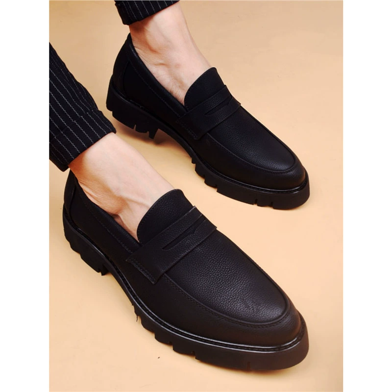 Осенний новый европейский и американский мужской тренд бизнес повседневная кожаная обувь