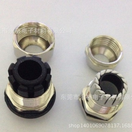 led金属防水接头全冠型电缆固定头铜镀镍东莞精造