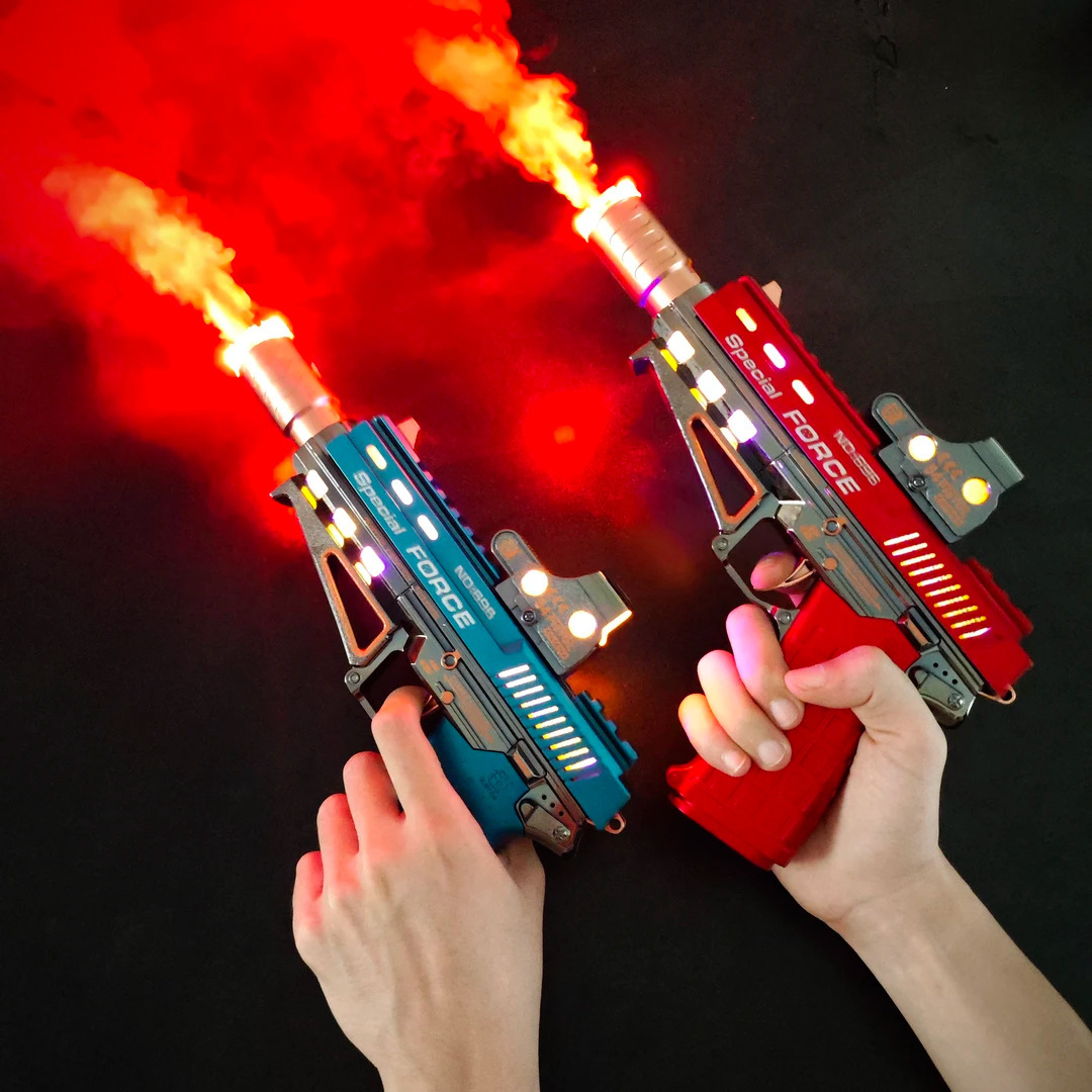 Pistola de juguete eléctrico para niños simulación de fuego sonido telescópico pulverización luminosa pistola águila del desierto